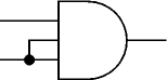 3-input AND gate operating as a 2-input AND gate