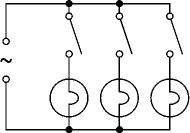Lamps in parallel