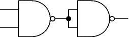 AND gate made from NAND gates