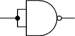 NOT gate made from a NAND gate