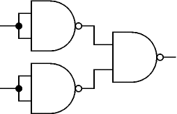 OR gate made from NAND gates