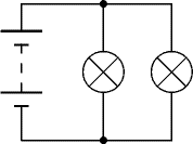 Two lamps connected in parallel